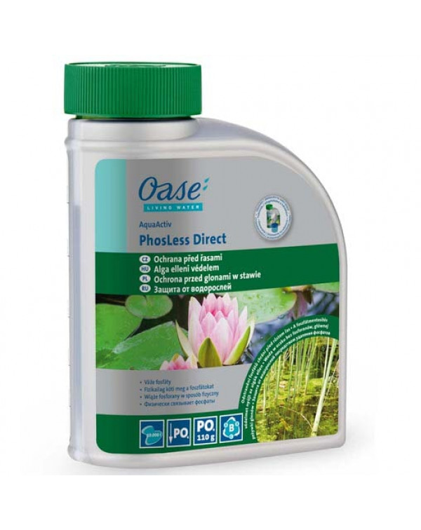 Oase AquaActiv PhosLess Direct 500 мл - препарат для борьбы с водорослями в пруду