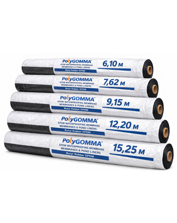 Butyl rubber EPDM membrane Polygomma 1 mm, width - 12.20 m, price per 1 m2